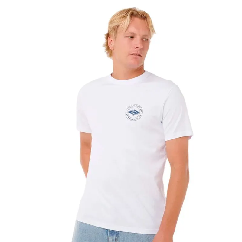 Vīriešu Krekls ar Īsām Piedurknēm Rip Curl Staple Balts