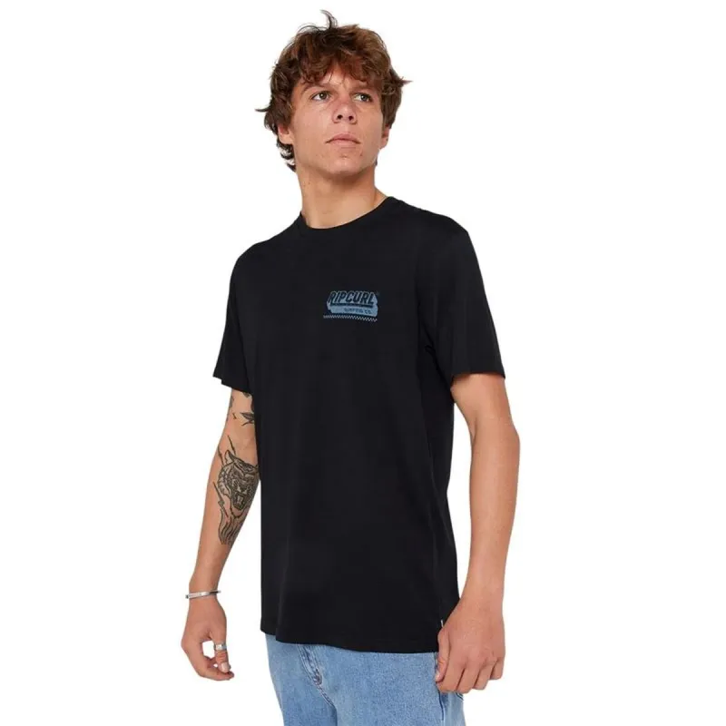 Vīriešu Krekls ar Īsām Piedurknēm Rip Curl Sportline FB Tee Melns