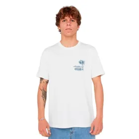 Vīriešu Krekls ar Īsām Piedurknēm Rip Curl Sportline Tubular Tee Balts