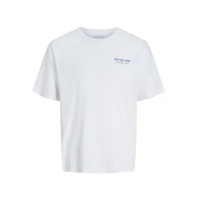 Vīriešu Krekls ar Īsām Piedurknēm Jack & Jones Jjninety Ss Crew Balts