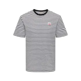 Vīriešu Krekls ar Īsām Piedurknēm Only & Sons Onsdawson Reg Stripe Melns