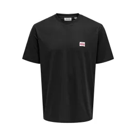 Vīriešu Krekls ar Īsām Piedurknēm Only & Sons Onsdawson Reg Ss Tee Vd Melns