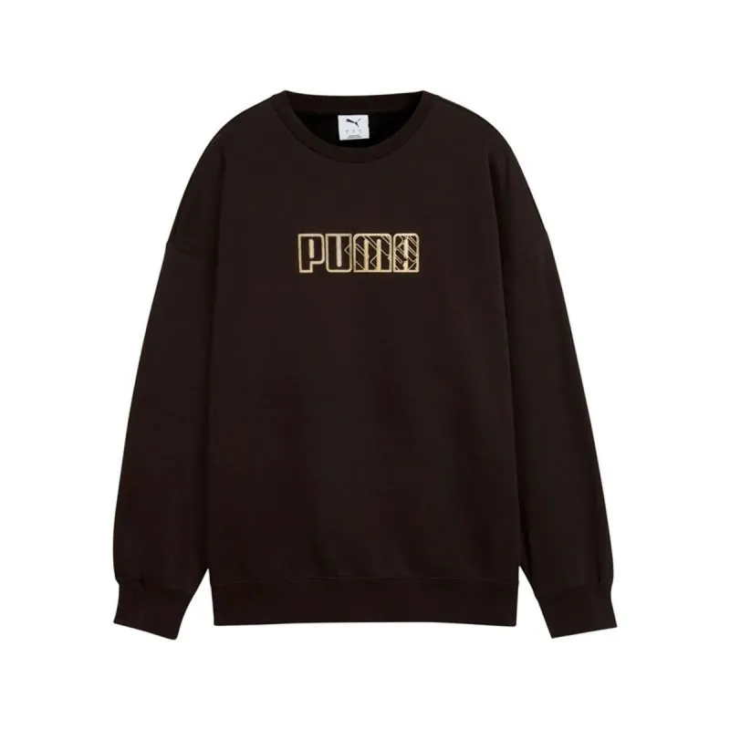 Dressipluus ilma kapuutsita, naiste Puma Maximal Metallic Oversized Crew FL Must