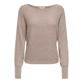 Naisten huputon collegepaita Only Onladaline Life Beige