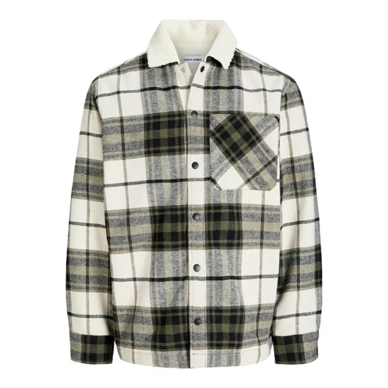 Pikkade varrukatega särk, meeste Jack & Jones Jjzac Teddy Overshirt Ls Oliiv