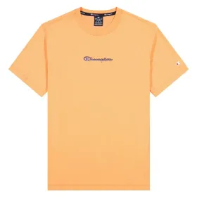 Vīriešu Krekls ar Īsām Piedurknēm Champion Crewneck T-Shirt M Oranžs