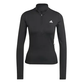 Naisten pitkähihainen paita Adidas Hyperglam 1/4-Zip Musta