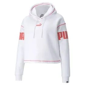 Dressipluus kapuutsiga, naiste Puma Puma Power Hoodie Fl W Valge