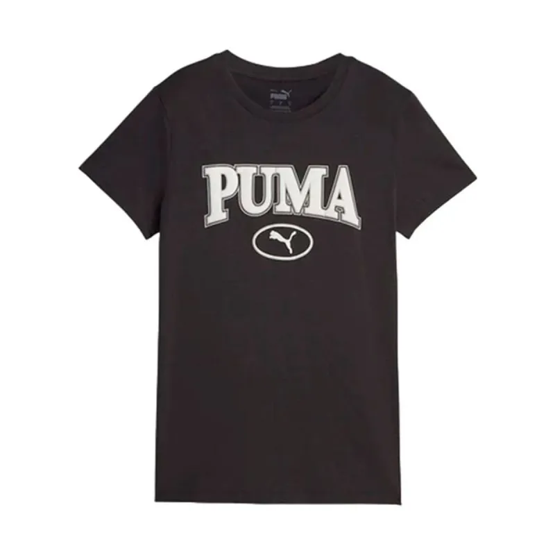 Lühikeste varrukatega T-särk, naiste Puma Squad Graphicc T Must