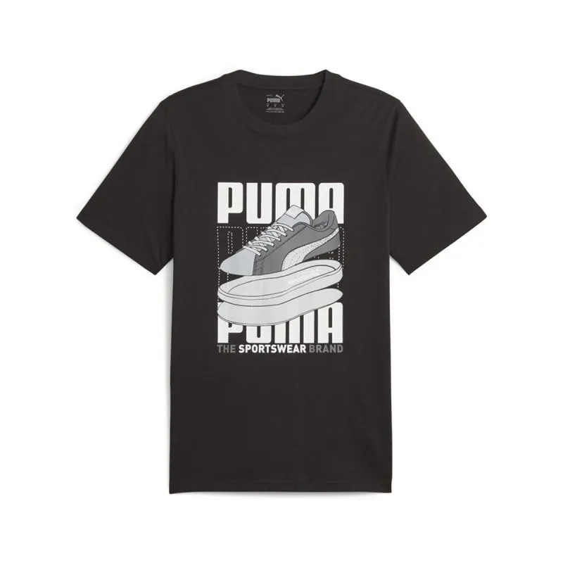 Lühikeste varrukatega T-särk, meeste Puma Graphiccs Sneaker Must
