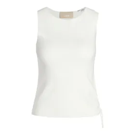 Naisten hihaton toppi Jack & Jones Jxdahlia Top Knit Valkoinen