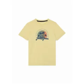 Lasten Lyhythihainen paita Jack & Jones Jjsummer Smu Vibe Ss Crew Keltainen