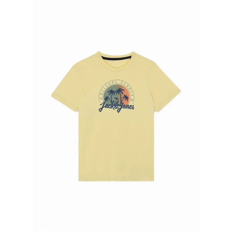 Lasten Lyhythihainen paita Jack & Jones Jjsummer Smu Vibe Ss Crew Keltainen