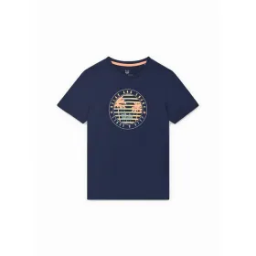 Lasten Lyhythihainen paita Jack & Jones Jjsummer Smu Vibe Tee Ss Crew Laivastonsininen