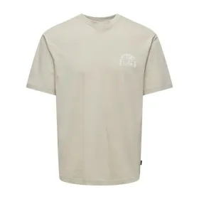 Miesten T-paita Only & Sons Onskylan Rlx Icon Beige