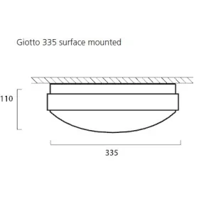 GIOTTO LED 335 VIRSMAS APGAISMOJUMS 4000K MW