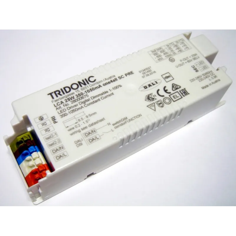 LCA 25 W 350–1050 mA one4all SC eelsoojendi - Tridonic