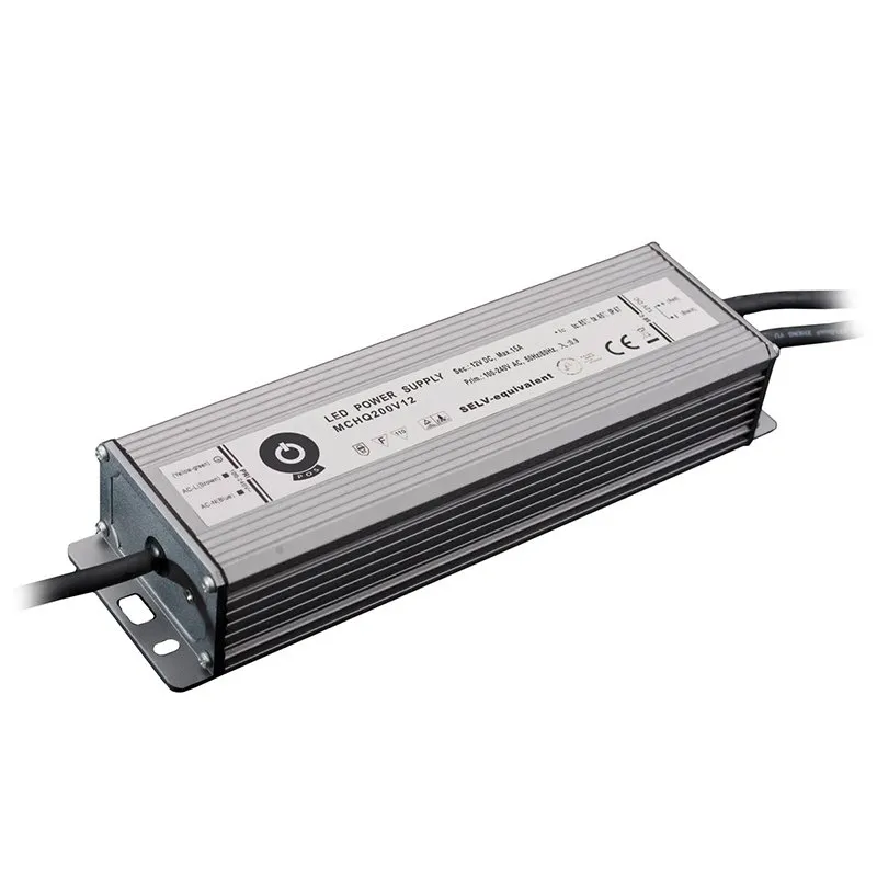 Металлический блок питания LED POS MCHQ200V-24-E 200 Вт 24 В водонепроницаемый IP67