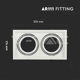 2 x AR111 korpuss balts
