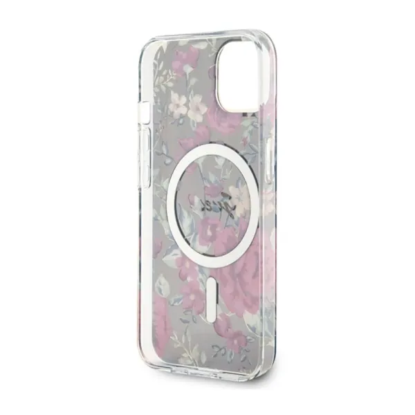 Guess Flower MagSafe - Case for iPhone 14 (Green)