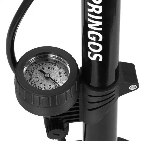 Põrandal seisev jalgrattapump Springos BA0045 manomeetriga 11 bar