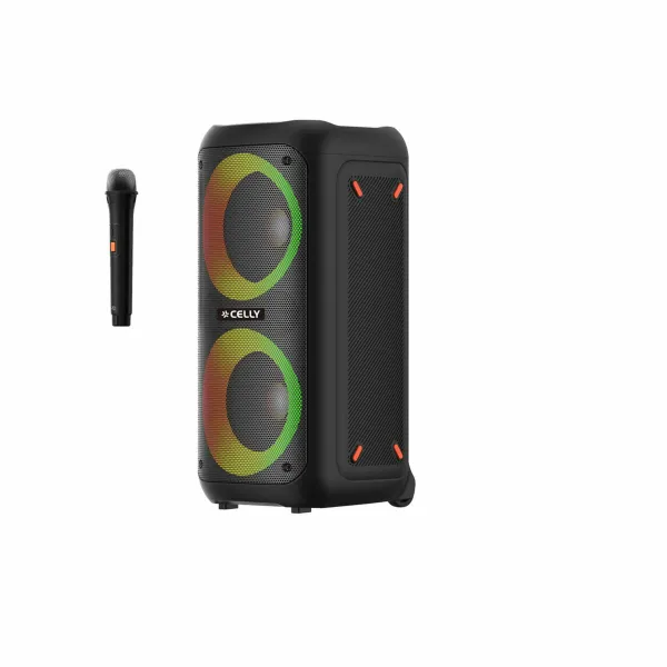 Portable Bluetooth Speakers Celly PARTYSPEAKERWLM Black 4 W