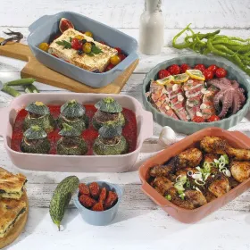 Küchenprofi Porto – Ceramic roasting dish / baking dish 30×19×6.5 cm (green)