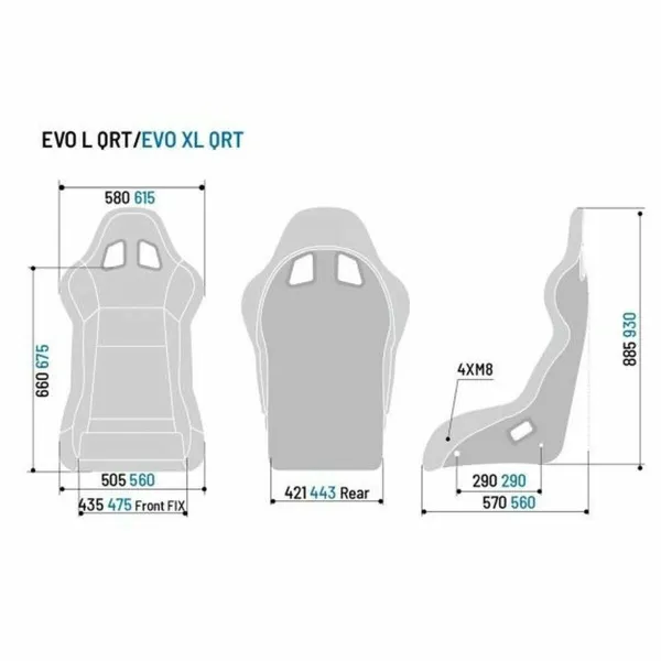 Kilpaistuin Sparco EVO XL QRT Musta