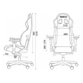 Mänguri Tool Sparco S00998NRRS Must Punane/Must