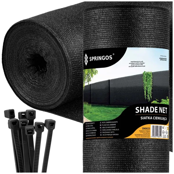 Varjostusverkko Springos SN0022 140 g/m2 1,5 x 25 m 100 nippusidettä