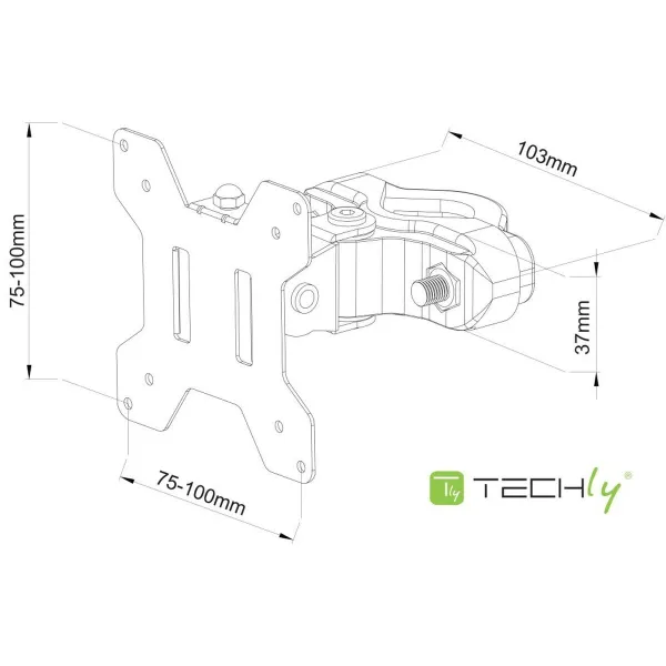 TV Statīvs Techly ICALCD100BK 30" 10 kg