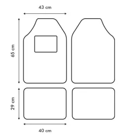 Car Floor Mat Set MOMO MOMLCM4ITBK