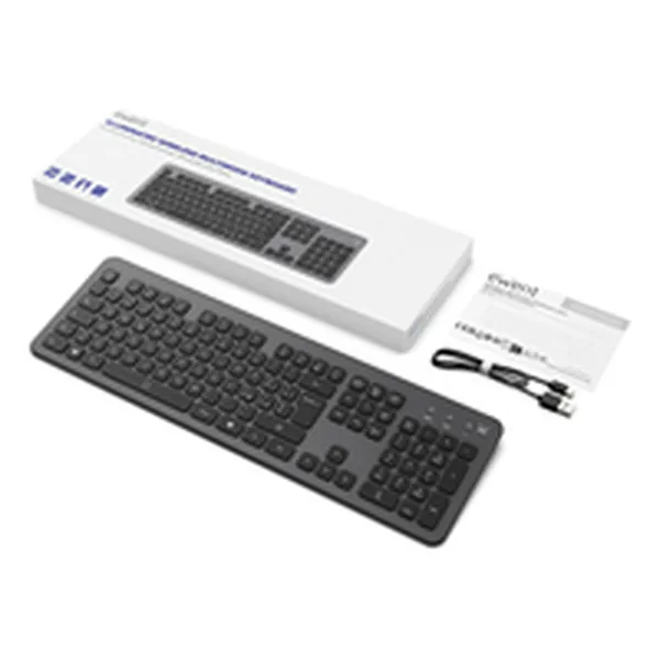 Keyboard Ewent EW3296 Black Grey Spanish Qwerty AZERTY