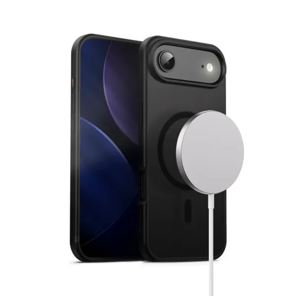Crong Hybrid Frost MAG Cover - MagSafe iPhone Air Case (Black)