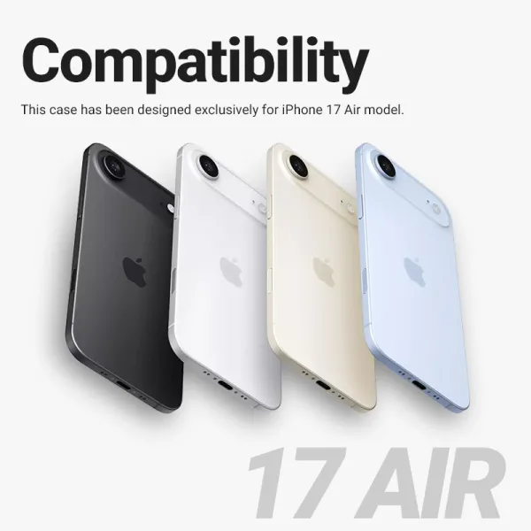 Crong Hybrid Frost MAG Cover - MagSafe iPhone Air Case (Black)