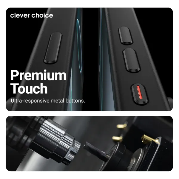 Crong Hybrid Frost MAG Cover - MagSafe iPhone Air Case (Black)
