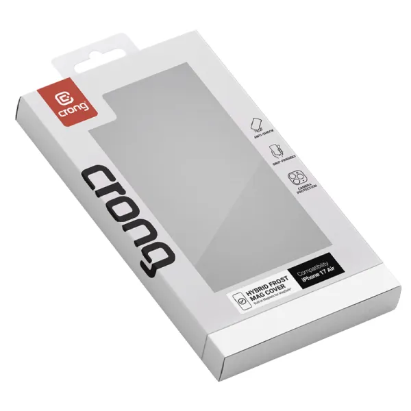 Crong Hybrid Frost MAG Cover - MagSafe iPhone Air Case (Black)