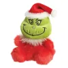 Grinch - Plush toy / cuddly sitting Grinch in Santa Claus outfit 13 cm from the Palm Pals collection Eco-Friendly