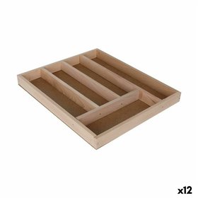 Cutlery Organiser Quttin Quttin Wood 33 x 28 x 3,5 cm (12 Units)