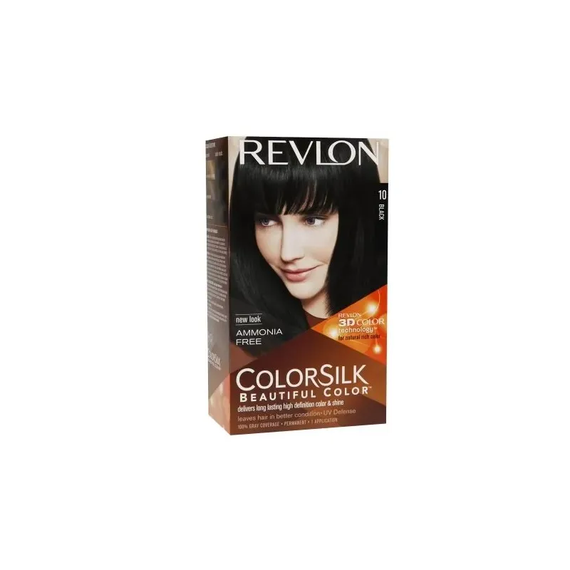 Väriaine ei sisällä ammoniakkia Revlon Colorsilk Nº 10-Negro (1 osaa)