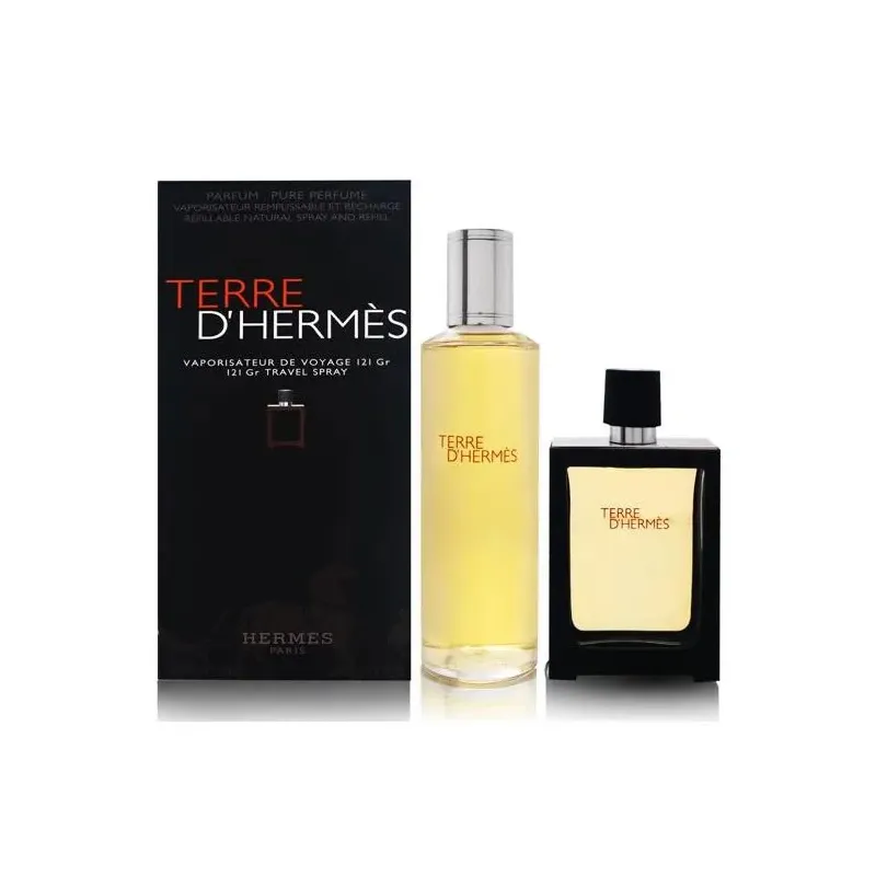Terre D'hermes Eau De Perfume Spray Refillable 30ml Set 2 Pieces
