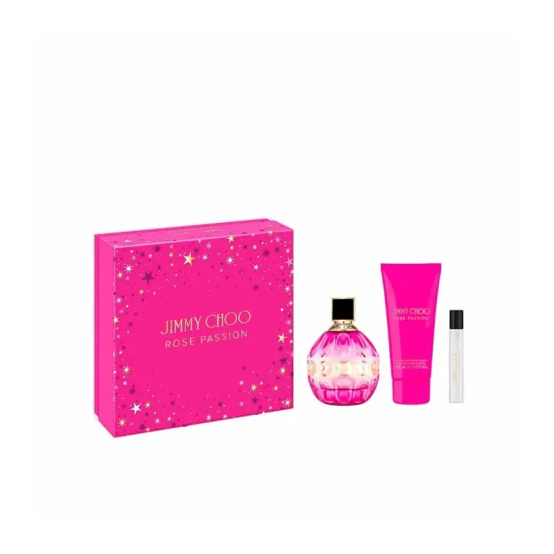 Naiste parfüümi komplekt Jimmy Choo ROSE PASSION EDP 3 Tükid, osad