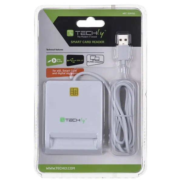 Kortelių skaitytuvas Techly Compact Smart