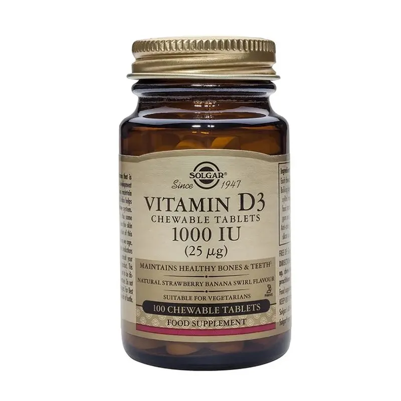 D3-vitamiini (kolekalsiferoli) Solgar Vitamina Iu 100 osaa