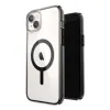 Speck Presidio Perfect-Clear with Impact Geometry + MagSafe - iPhone 15 Plus / 14 Plus Case with MICROBAN Coating (Clear / Black