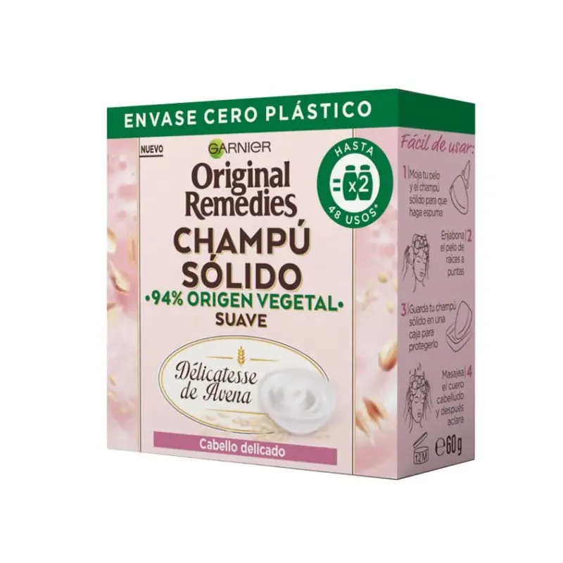 Твердый шампунь Garnier Original Remedies 60 g Мягкий Успокаивающее средство
