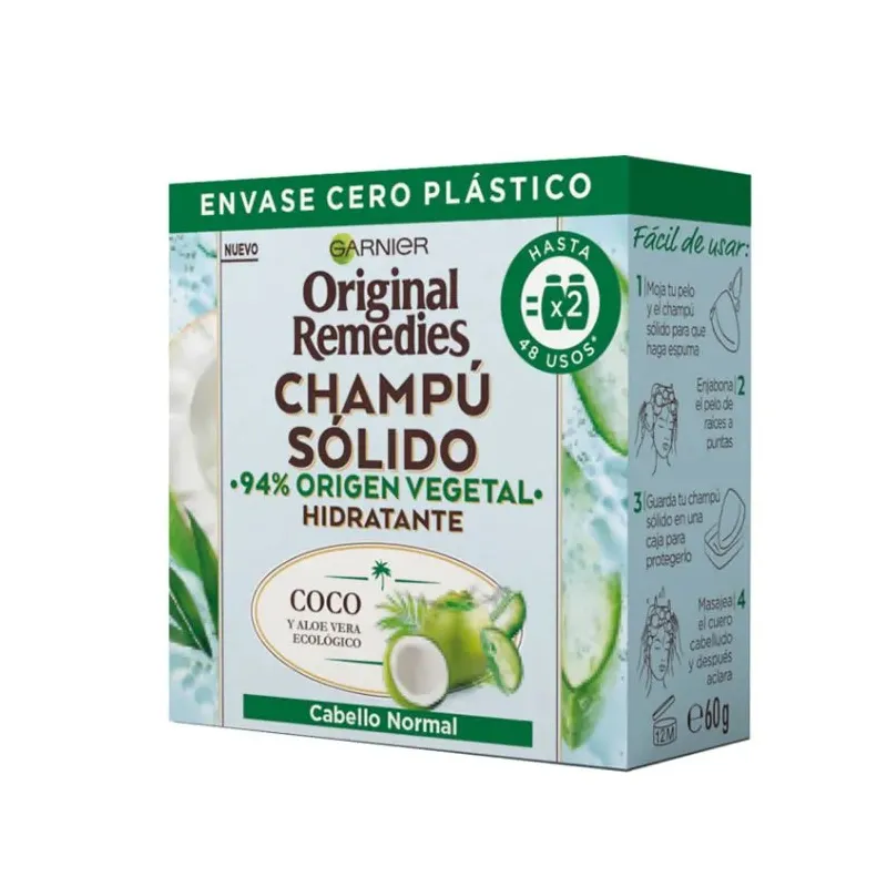 Tahke šampoon Garnier Original Remedies 60 g Niisutav Kookos Aloe vera