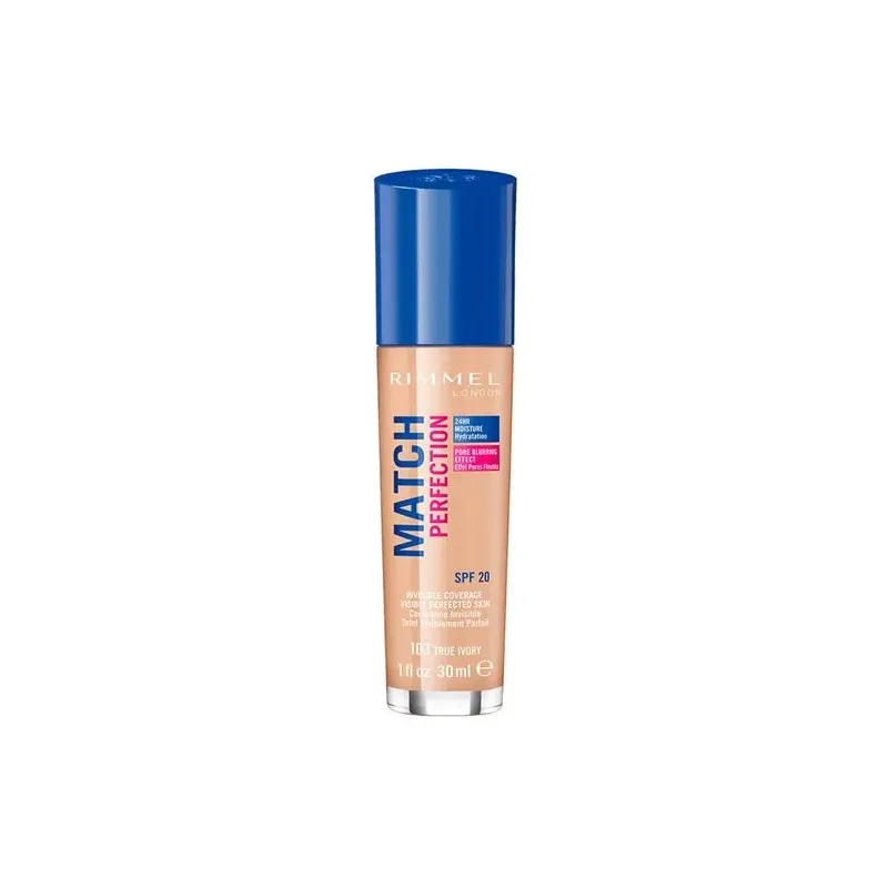 Rimmel London Match Perfection Foundation Spf20 103 True Ivory 30ml