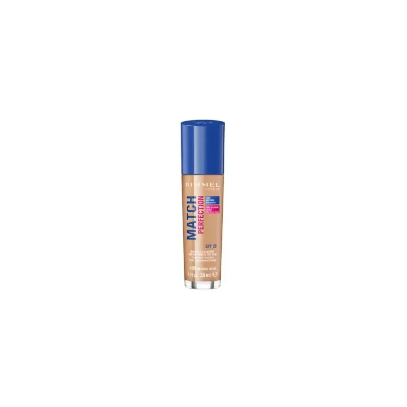 Rimmel Match Perfection Foundation Spf20 400 Natural Beige  
