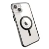 Speck Presidio Perfect-Clear with Impact Geometry + MagSafe - iPhone 15 Plus / 14 Plus Case with MICROBAN Coating (Clear / Black